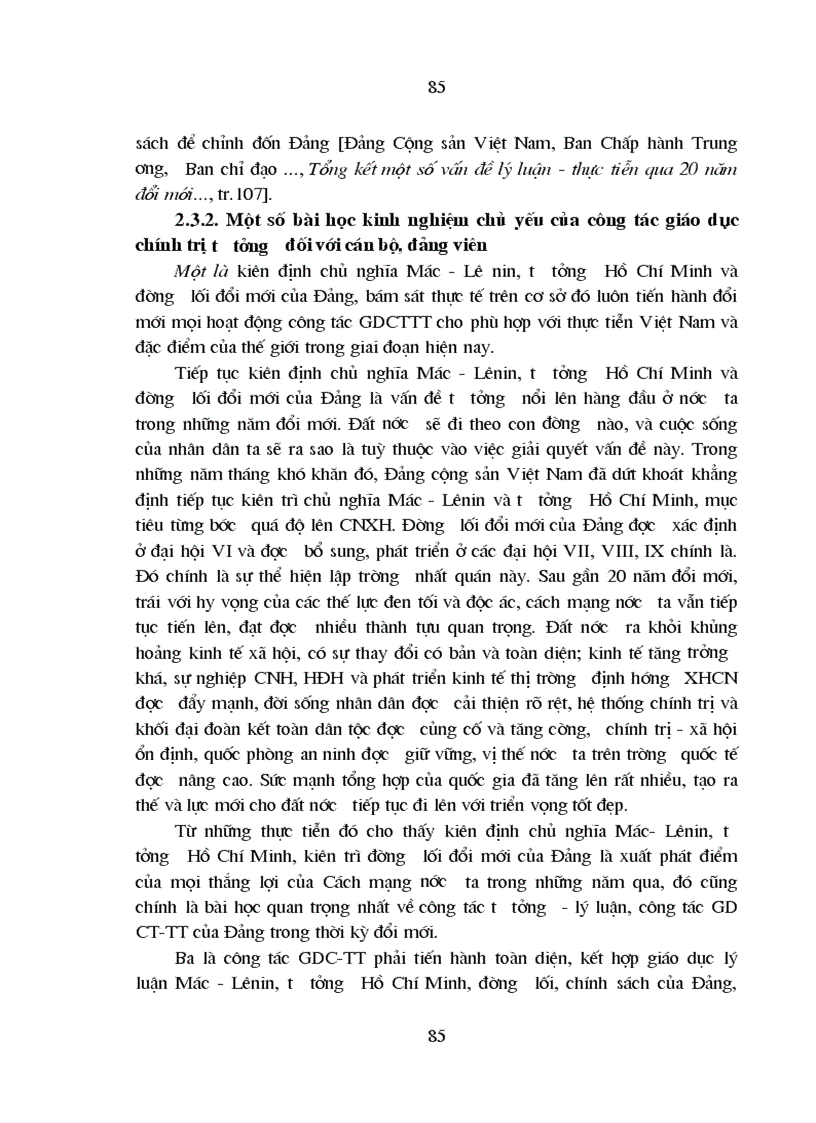 image for page Đảng Cộng sản Việt Nam lãnh đạo công tác giáo dục chính trị tư tưởng cho cán bộ đảng viên trong thời kỳ đổi mới 1991 2005