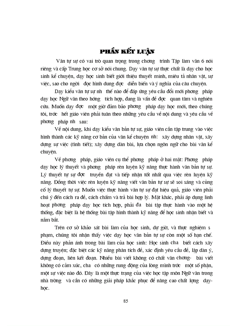 image for page Rèn luyện kỹ năng viết đoạn văn tự sự trong quá trình dạy văn bản tự sự cho học sinh lớp 6 Trung học cơ sở 1