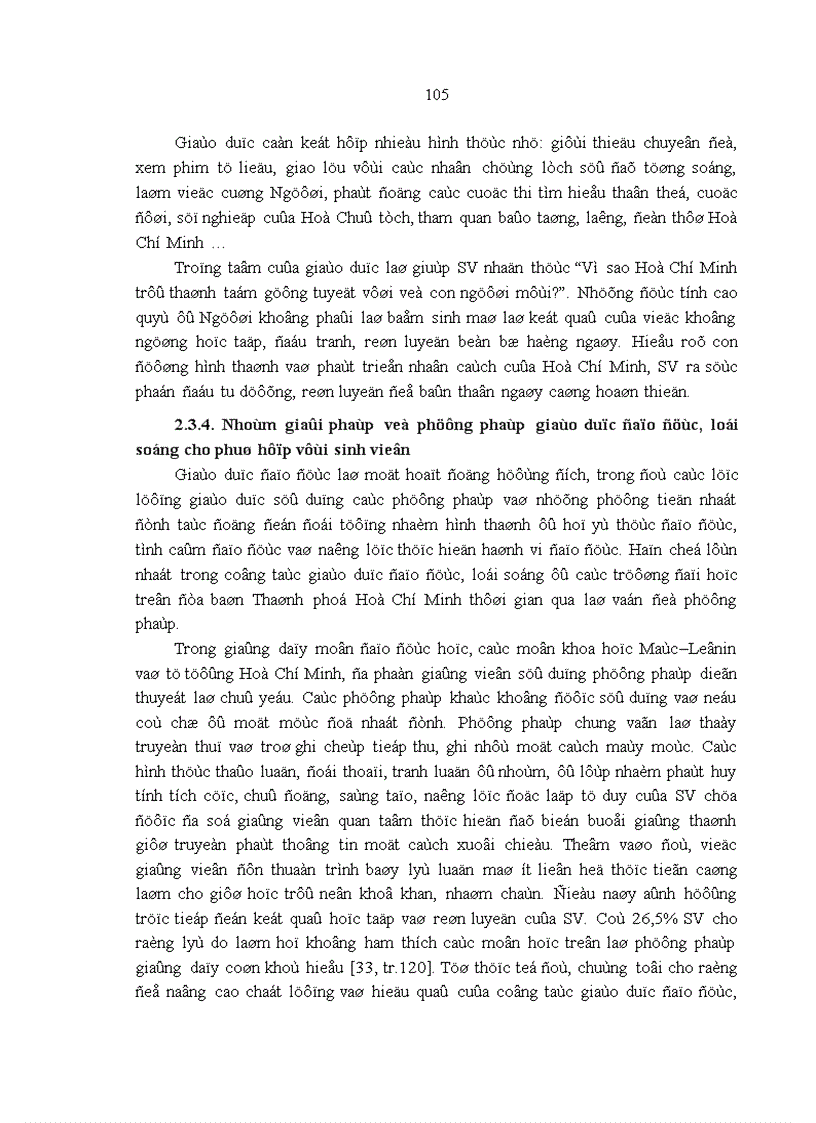 image for page Tư tưởng Hồ Chí Minh về giáo dục đạo đức lối sống cho thanh niên và vận dụng vào việc giáo dục sinh viên các trường đại học ở Thành phố Hồ Chí Minh hiện nay