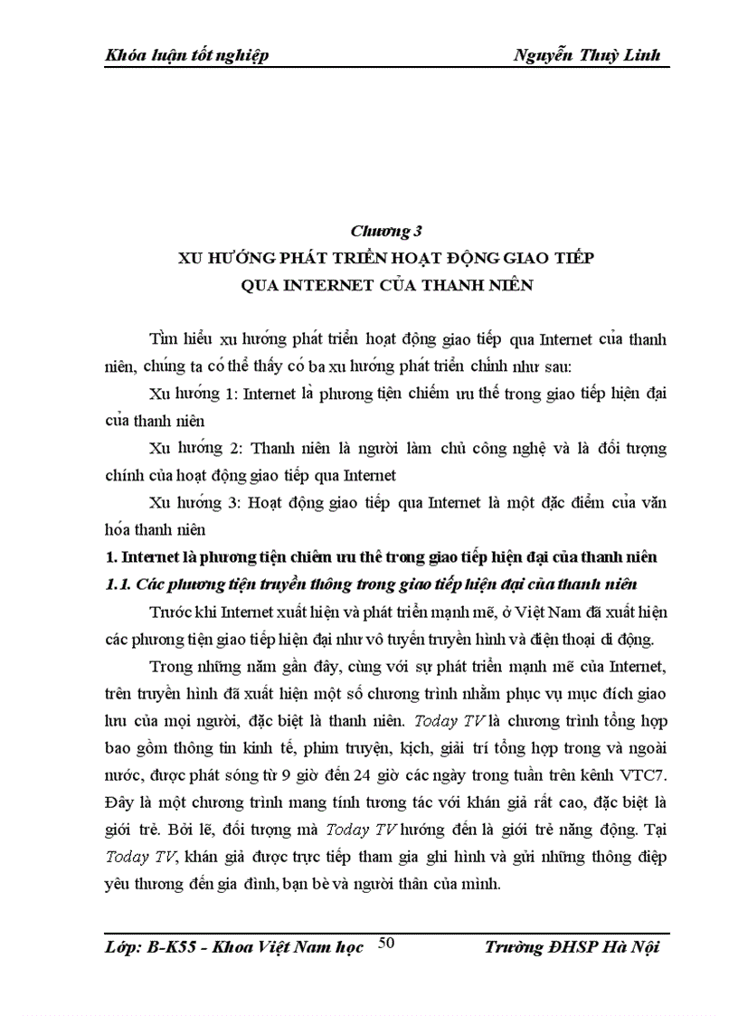 image for page Internet với hoạt động giao tiếp của thanh niên hiện nay 1