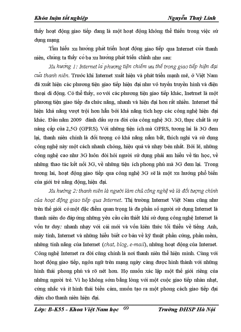 image for page Internet với hoạt động giao tiếp của thanh niên hiện nay 1