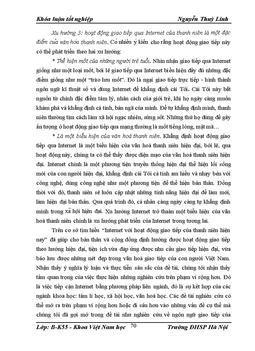 image for page Internet với hoạt động giao tiếp của thanh niên hiện nay 1