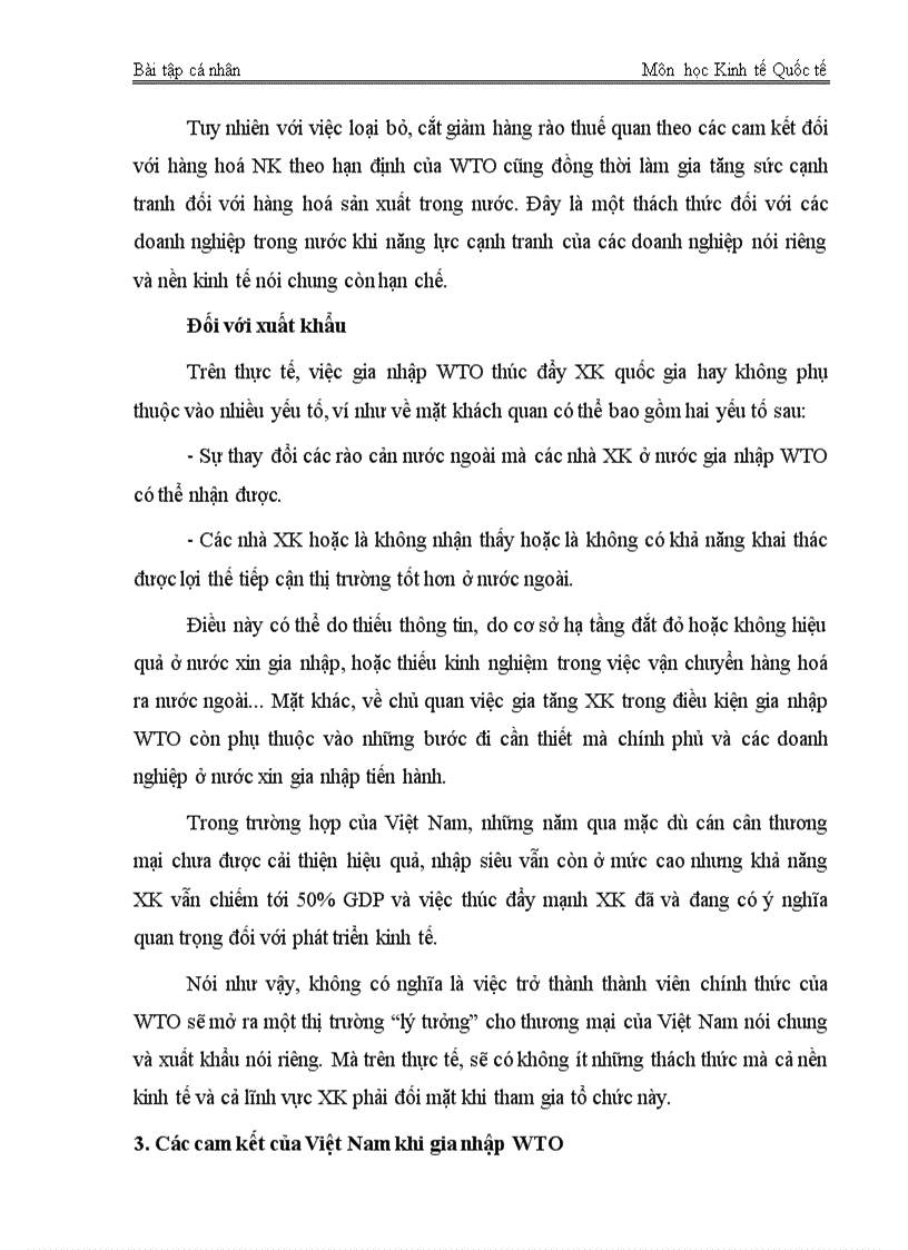 image for page Ảnh hưởng của các cam kết trong tổ chức thương mại quốc tế WTO đến hoạt động thương mại quốc tế của Việt Nam và giải pháp