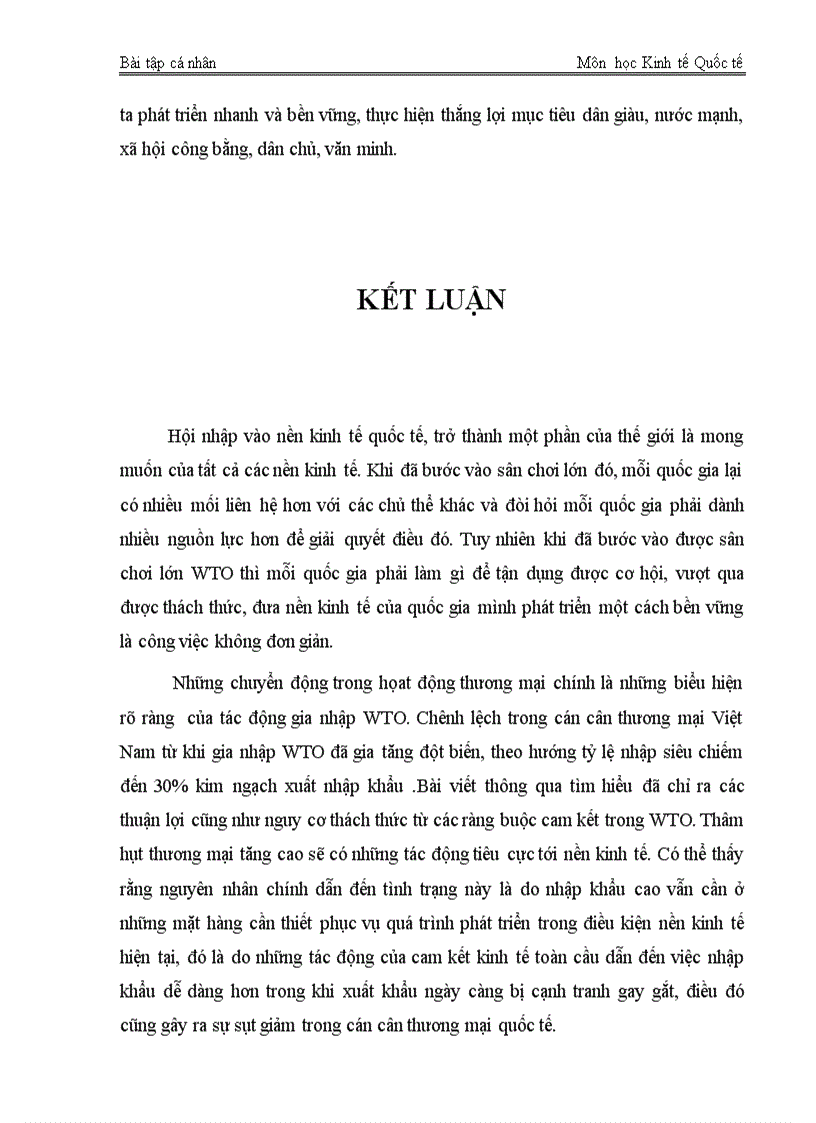 image for page Ảnh hưởng của các cam kết trong tổ chức thương mại quốc tế WTO đến hoạt động thương mại quốc tế của Việt Nam và giải pháp