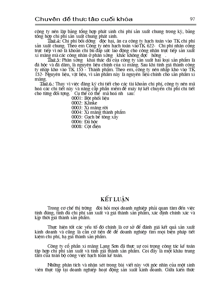 image for page Tổ chức công tác kế toán tập hợp chi phí sản xuất và tính giá thành sản phẩm ở công ty cổ phần xi măng Lạng Sơn