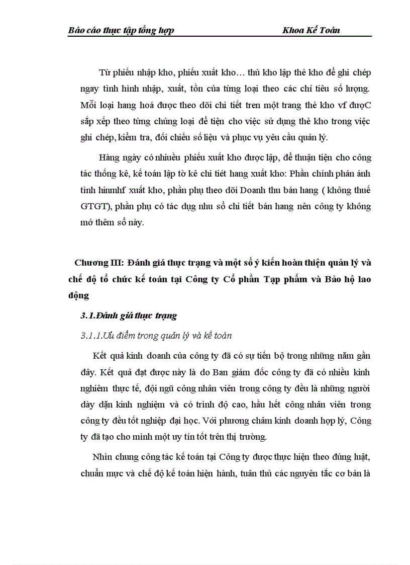 image for page Đánh giá thực trạng và một số ý kiến hoàn thiện quản lý và chế độ tổ chức kế toán tại Công ty Cổ phần Tạp phẩm và Bảo hộ lao động 1