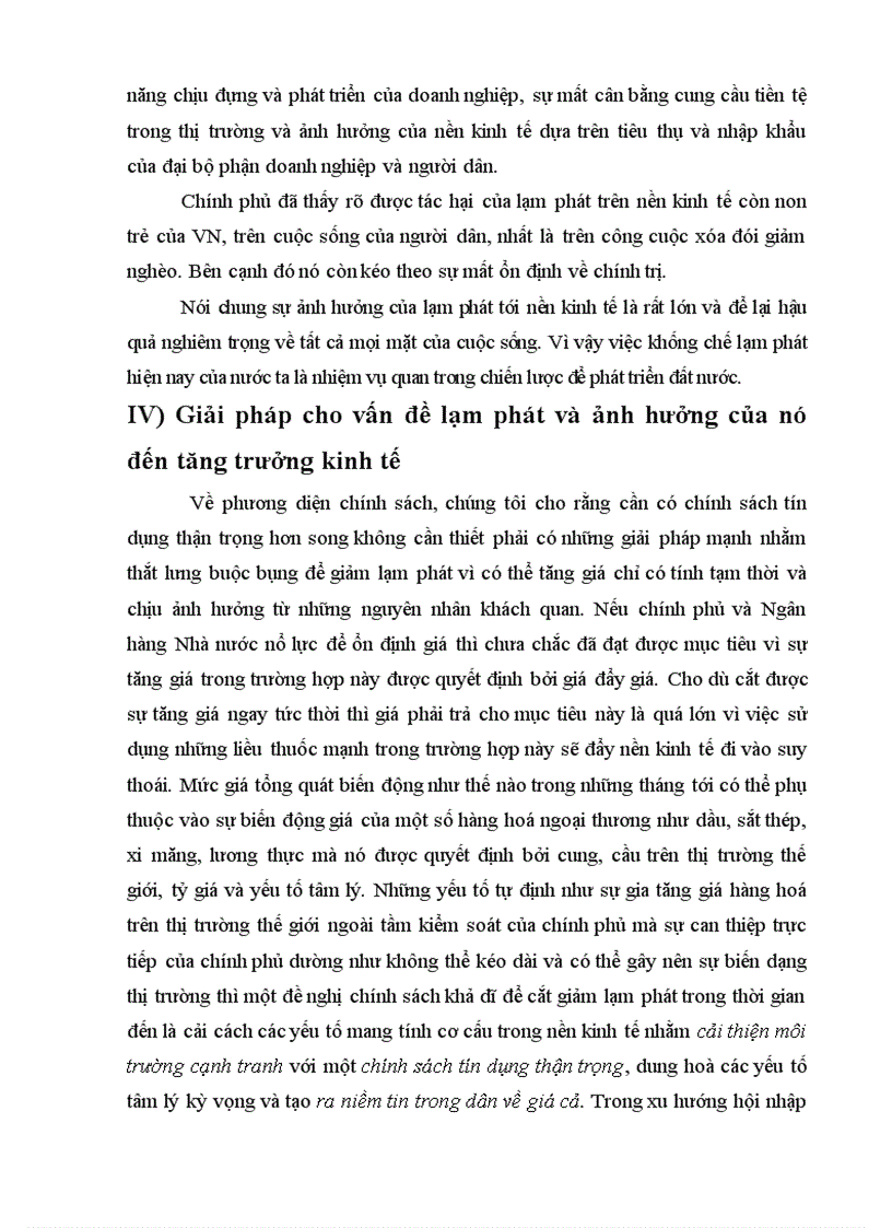 image for page Tình hình lạm phát và tăng trưởng kinh tế của việt nam trong những năm qua và giải pháp