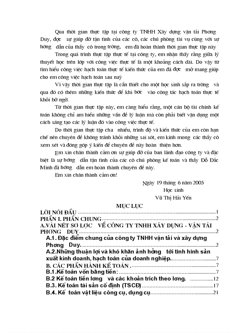 image for page Chuyên đề kế toán tăng giảm và trích khấu hao tài sản cố định trong công ty TNHH Xây dựng vận tải Phương Huy