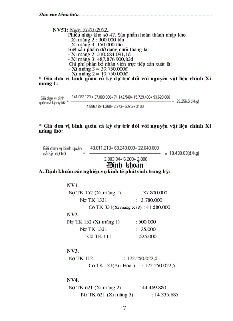 image for page Báo cáo tổng hợp về thực hành kế toán