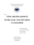 Tăng trưởng kinh tế ở Việt Nam nguyên nhân và giải pháp