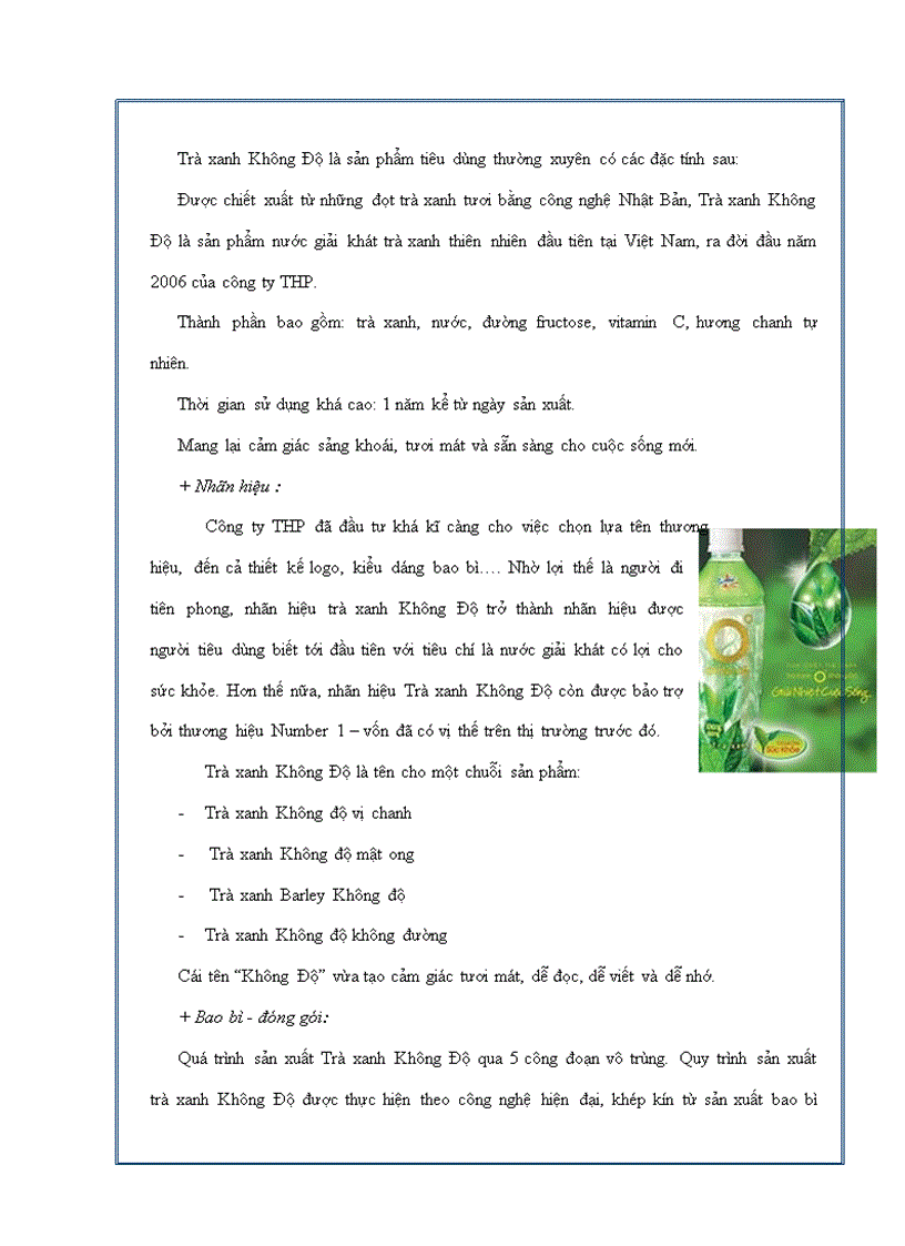 image for page Trà xanh Không Độ giải nhiệt cuộc sống