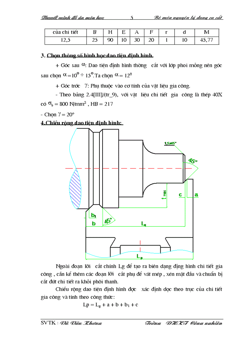 image for page Thiết kế dao tiện định hình