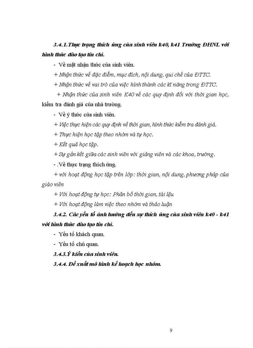 image for page Nghiên cứu về khả năng thích ứng của sinh viên với hình thức đầo tạo theo tín chỉ và đề xuất mô hình học tập