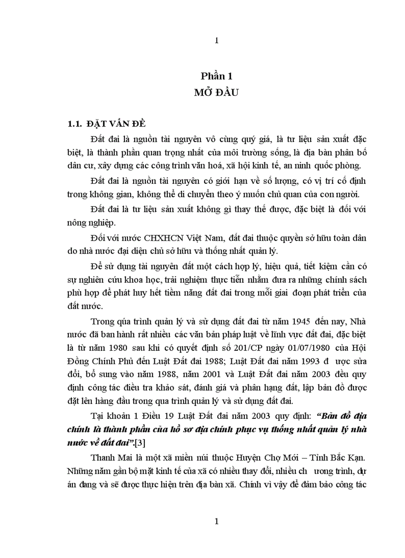 image for page Ứng dụng công nghệ tin học và máy toàn đạc điện tử thành lập bản đồ địa chính tỷ lệ 1 1000 xã Thanh Mai huyện Chợ Mới Tỉnh Bắc Kạn