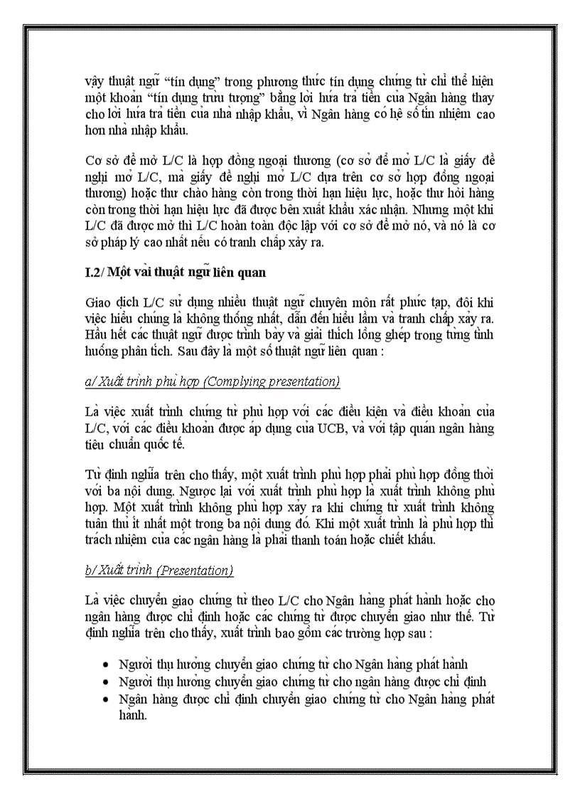 image for page Nội dung và quy trình thanh toán tín dụng chứng từ