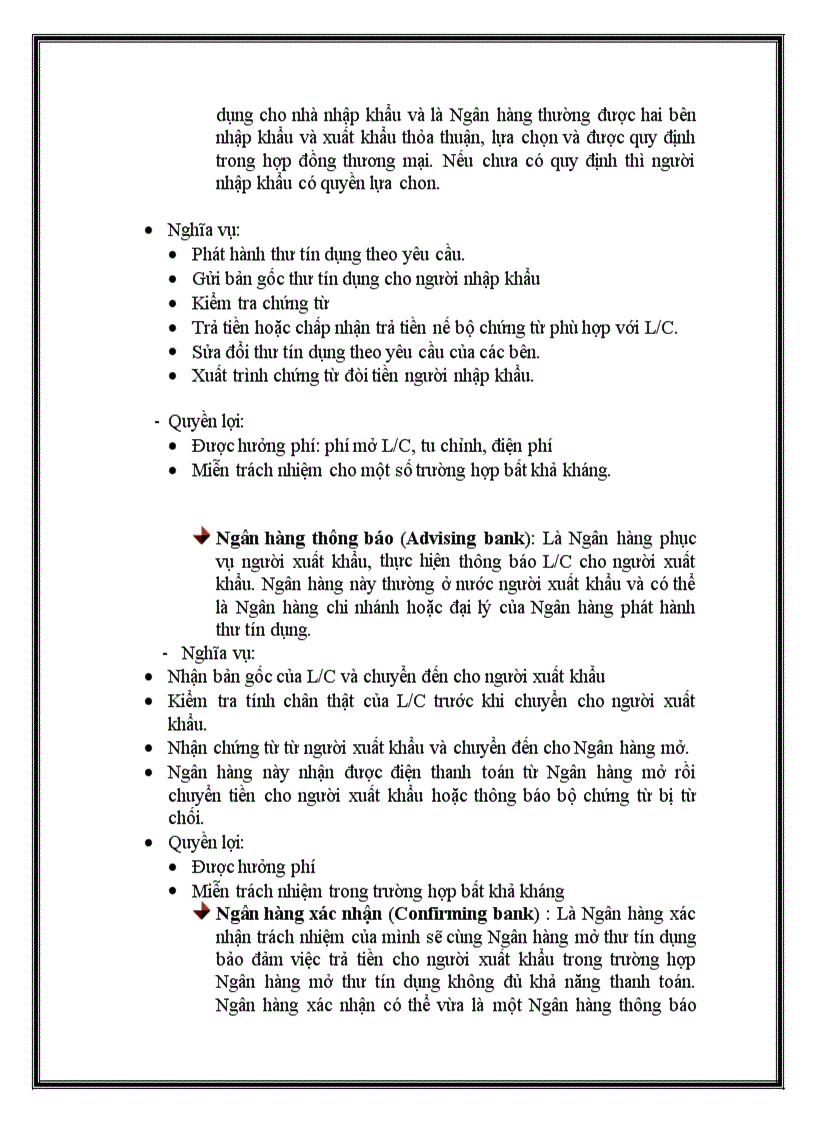 image for page Nội dung và quy trình thanh toán tín dụng chứng từ