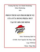 Phân tích sản phẩm dịch vụ của cửa hàng pizza hut tại tp hồ chí minh