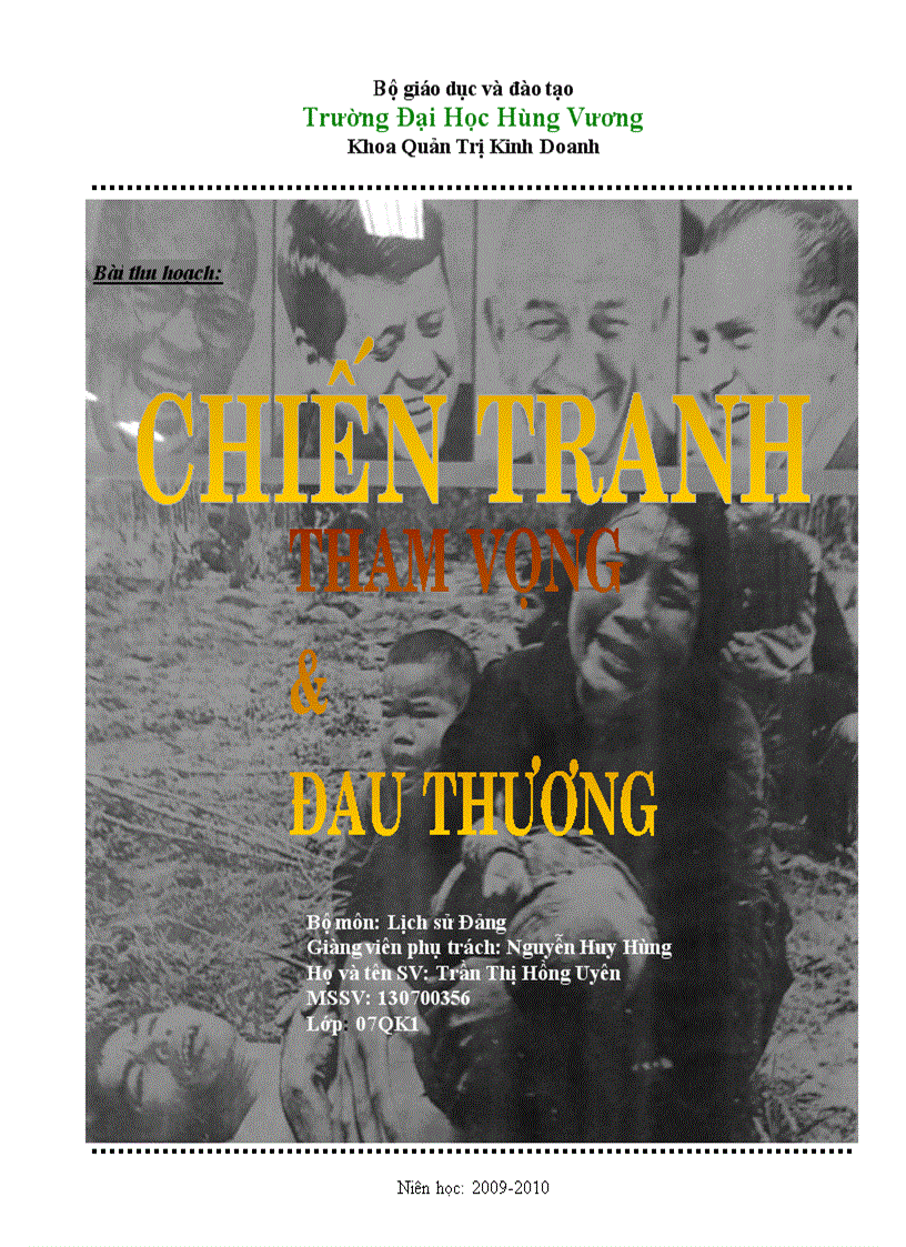 image for page Chiến tranh tham vọng và đau thương