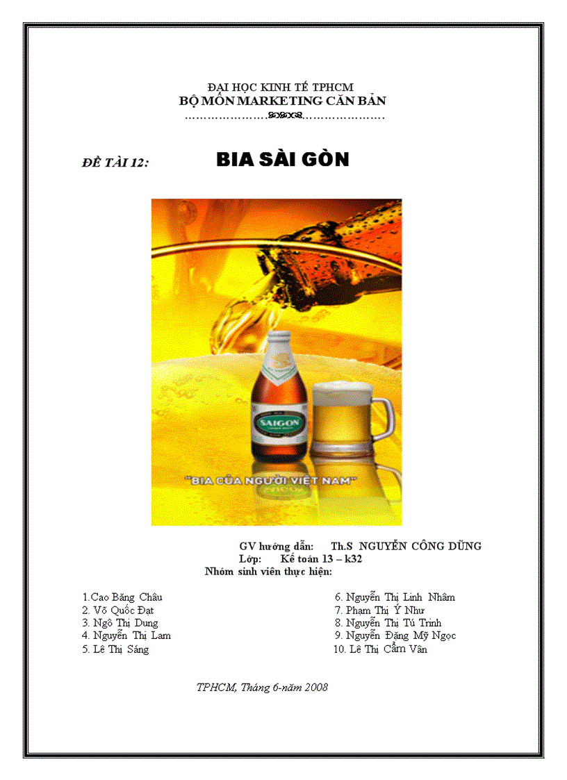 Chiến lược phát triển công ty bia rượu nước giải khát Sài Gòn