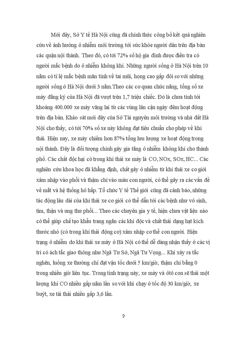 image for page Ônhiễm môi trường do phương tiện giao thông đường bộ thực trạng và giải pháp