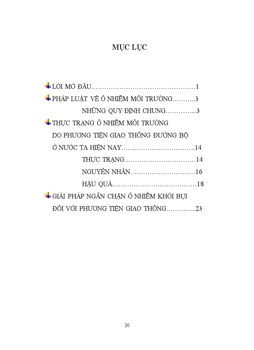 image for page Ônhiễm môi trường do phương tiện giao thông đường bộ thực trạng và giải pháp