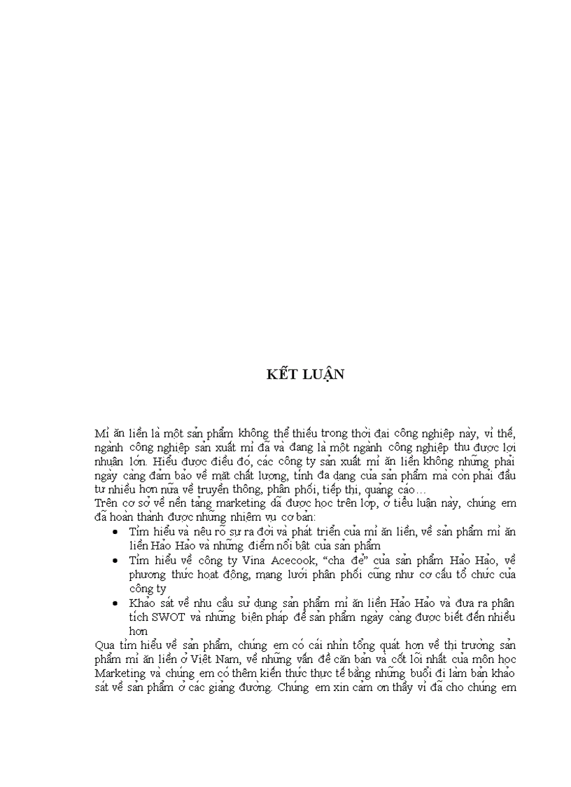 image for page Acecook việt nam và sản phẩm mì hảo hảo thực trạng và giải pháp