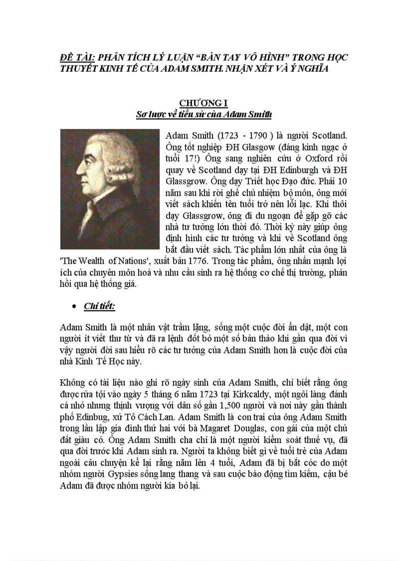 image for page Phân tích lý luận bàn tay vô hình trong học thuyết kinh tế của adam smith nhận xét và ý nghĩa