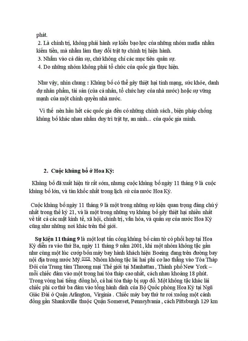 image for page Chính sách và biện pháp chống khủng bố của hoa kỳ