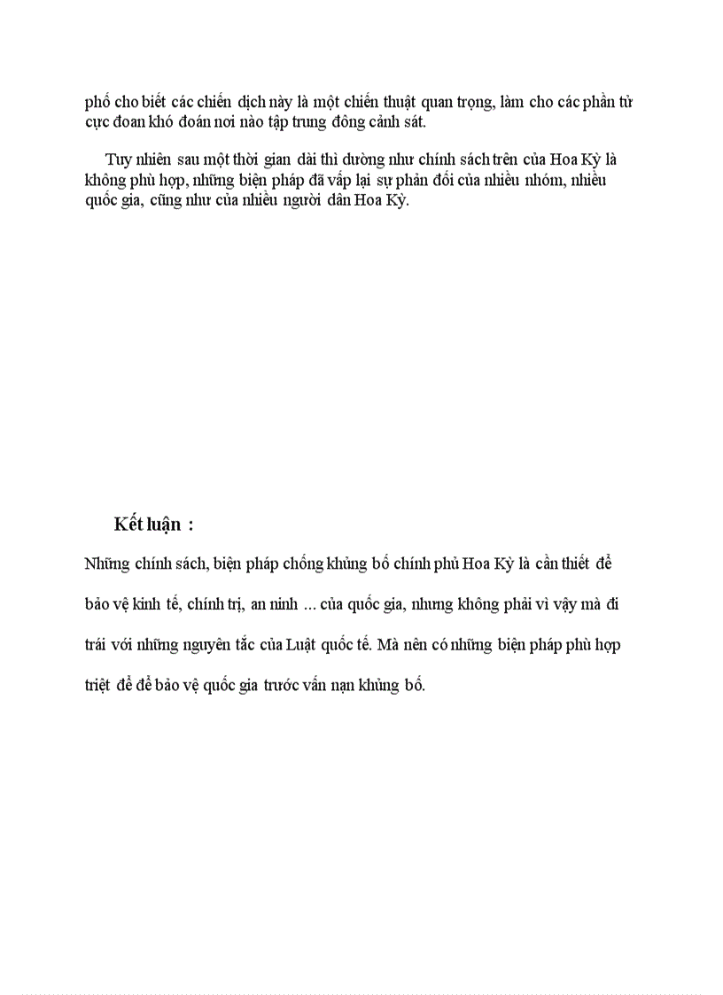 image for page Chính sách và biện pháp chống khủng bố của hoa kỳ