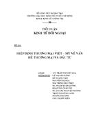 Hiệp định thương mại Việt Mỹ và vấn đề thương mại