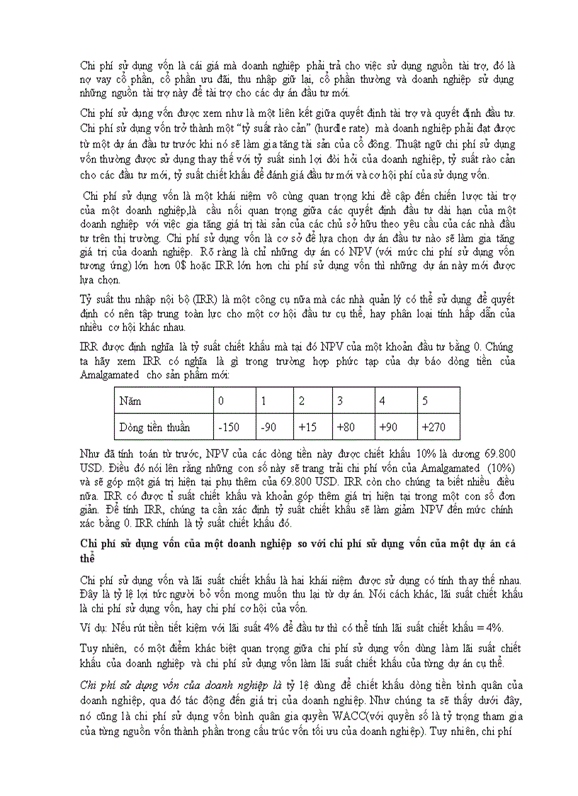 image for page Chi phí sử dụng vốn