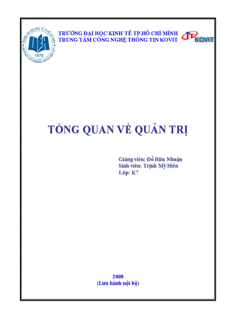 image for page Tổng quan về quản trị