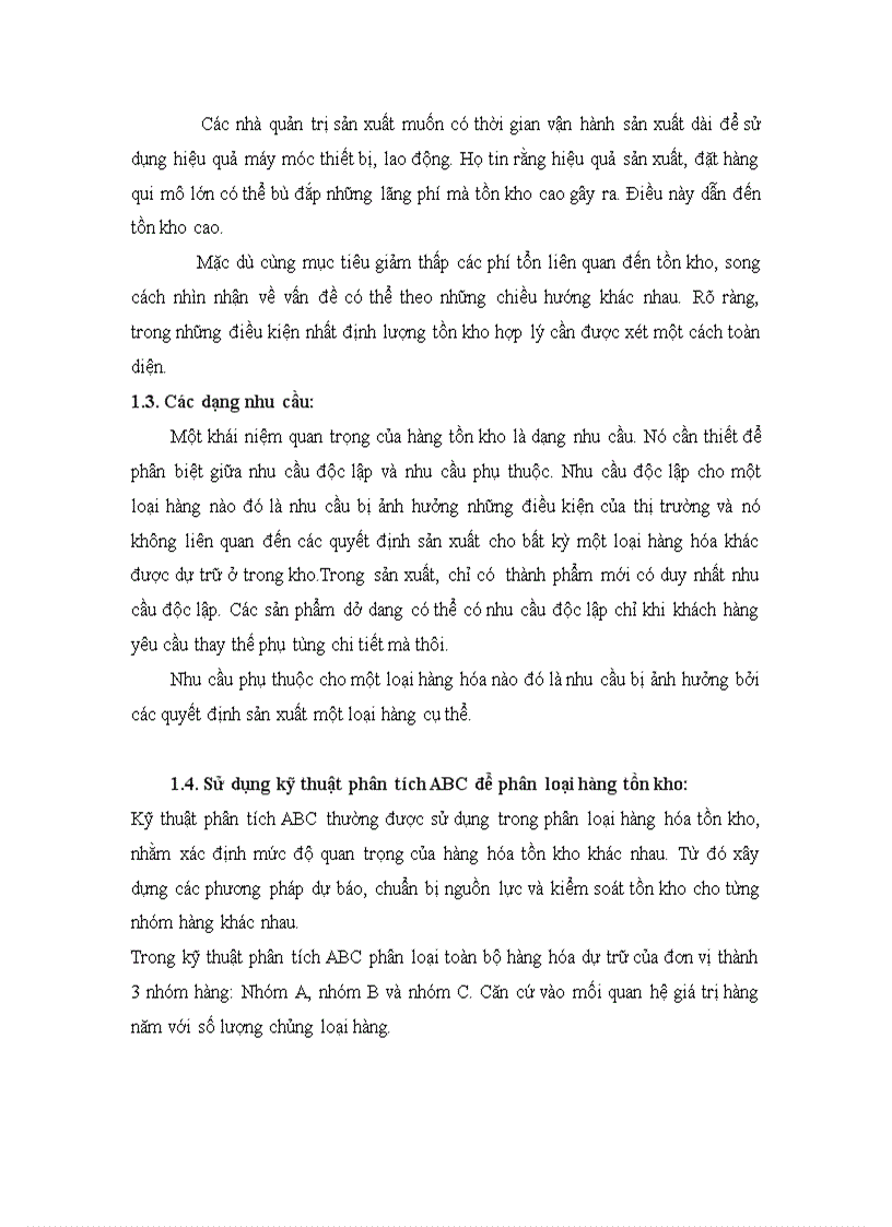 image for page Các mô hình toàn kho theo nhu cầu độc lập