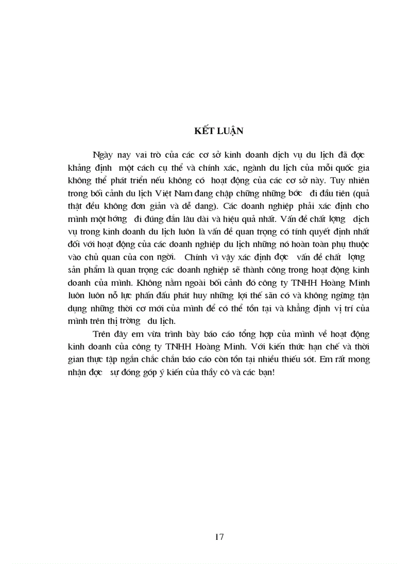 image for page Báo cáo thực tập tại khách sạn Hoàng Minh I thuộc công ty TNHH Hoàng Minh