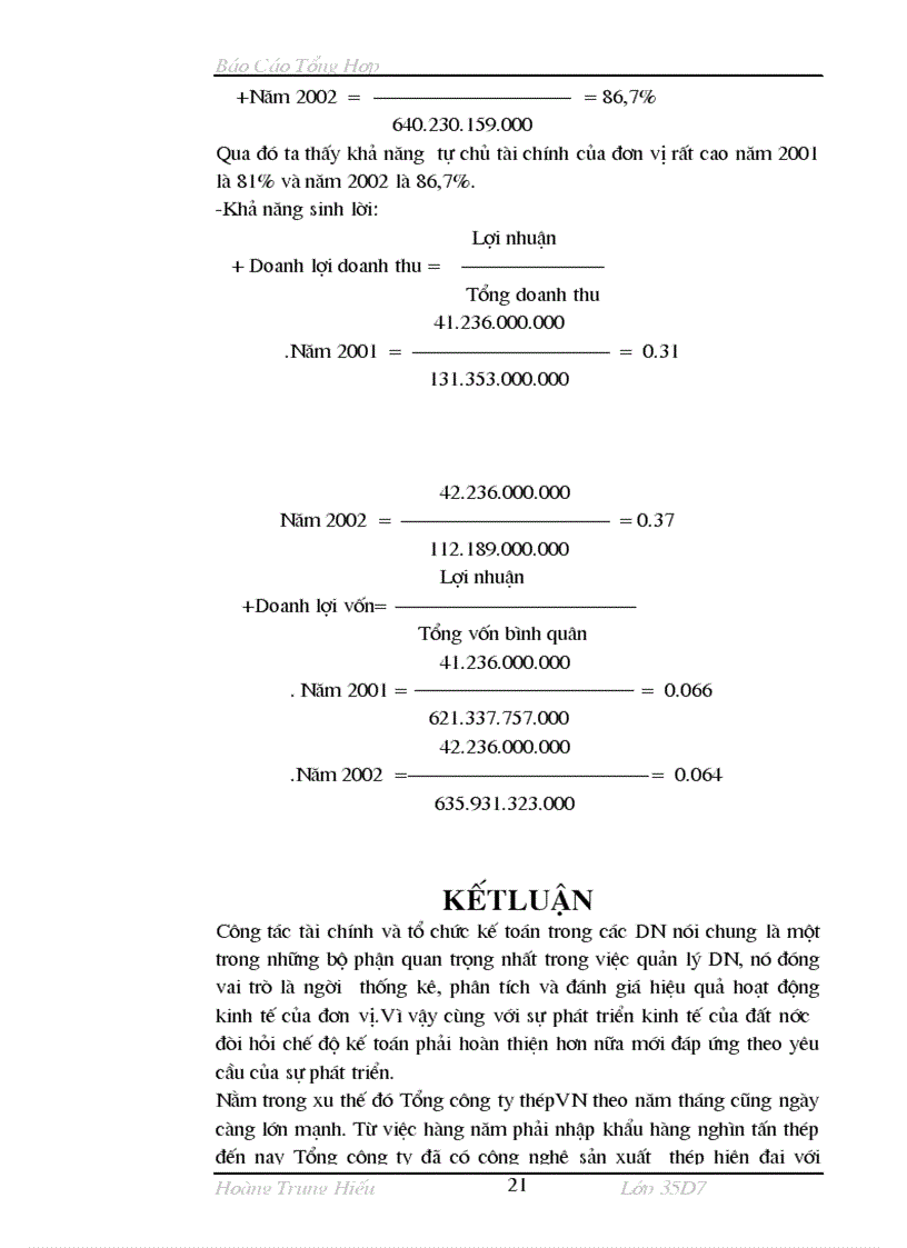 image for page Báo cáo tổng hợp về Tổng công ty thép VN