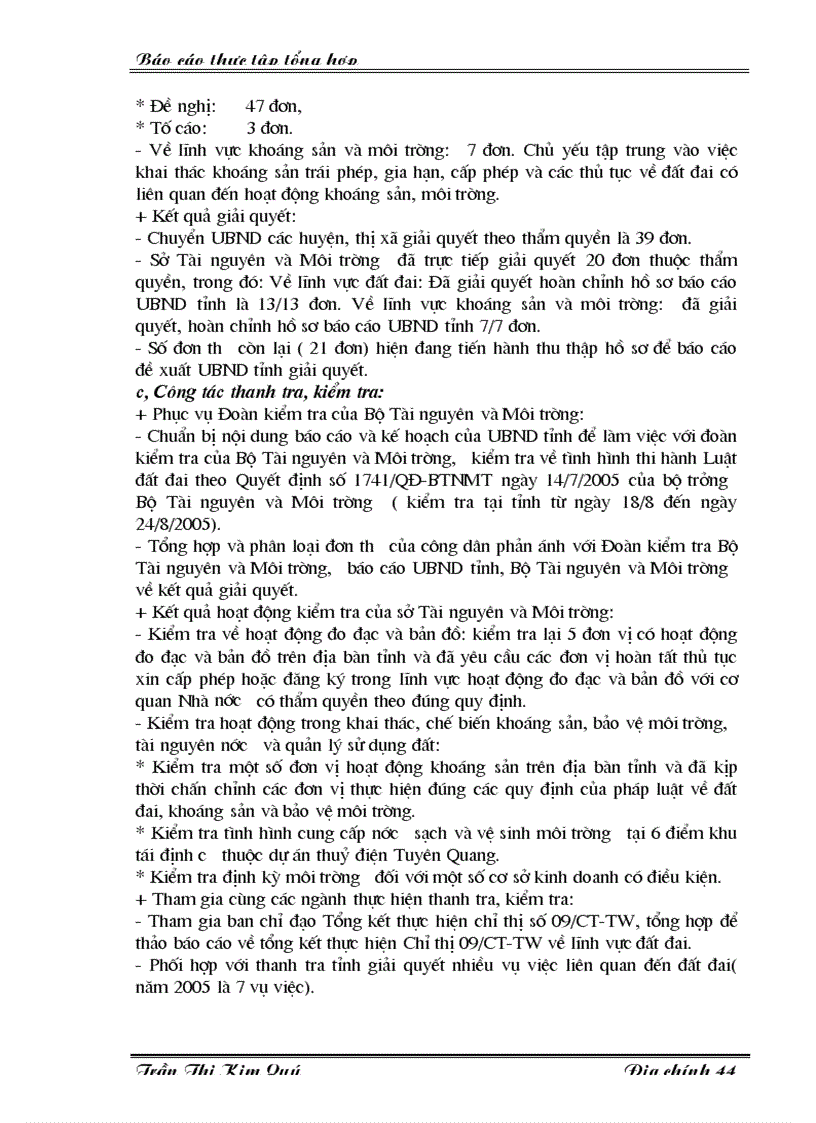 image for page Báo cáo thực tập tổng hợp tại tại Sở Tài nguyên và Môi trường tỉnh Tuyên Quang