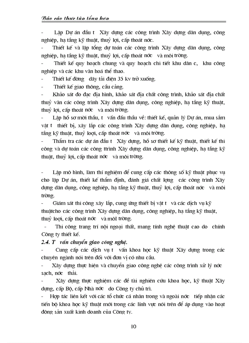 image for page Báo cáo thực tập tổng hợp tại Công ty Cổ phần Tư vấn Xây dựng VINACONEX