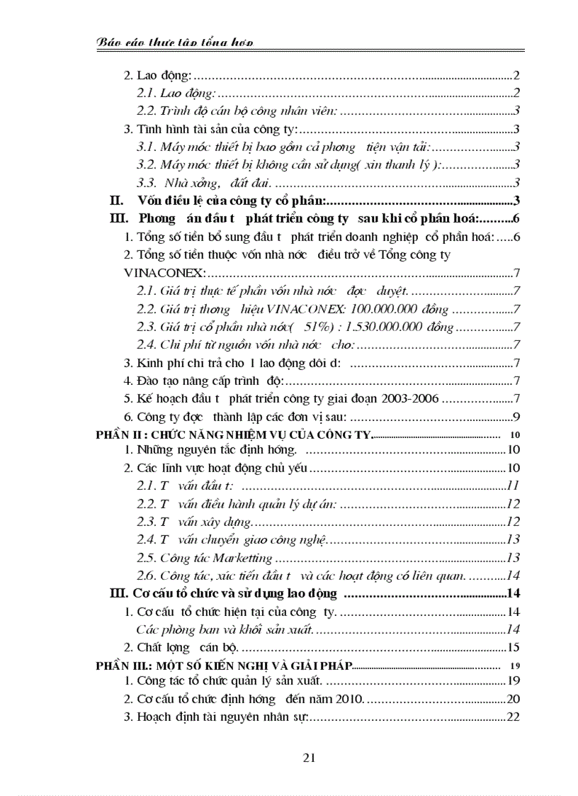 image for page Báo cáo thực tập tổng hợp tại Công ty Cổ phần Tư vấn Xây dựng VINACONEX