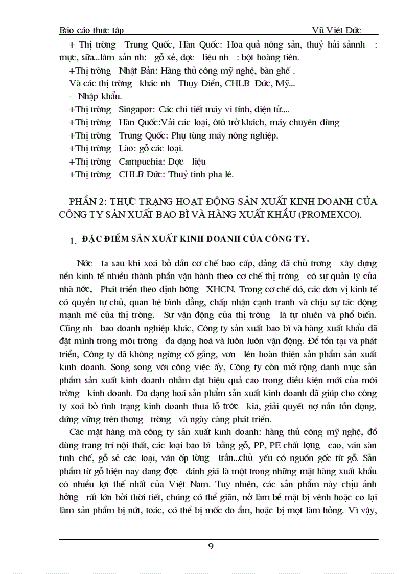 image for page Báo cáo thực tập tại Công ty sản xuất bao bì và hàng xuất khẩu Promexco