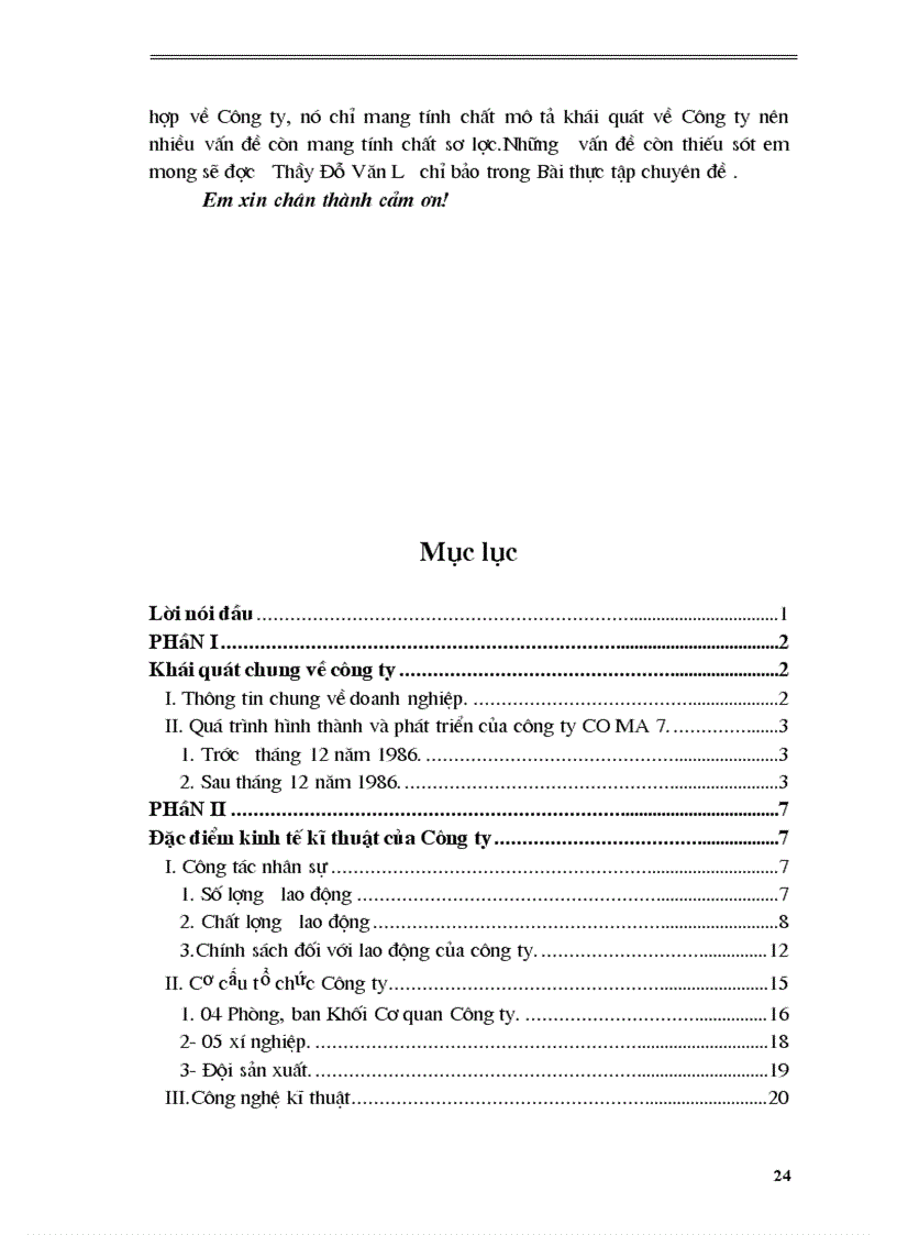 image for page Báo cáo thực tập tổng hợp về công ty Cổ phần Cơ khí và xây lắp số 7