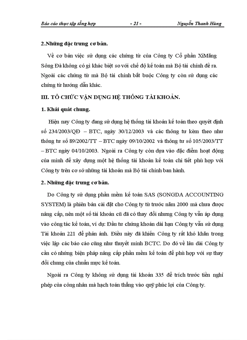 image for page Báo cáo thực tập tổng hợp tại Công ty Cổ phần xi măng Sông Đà