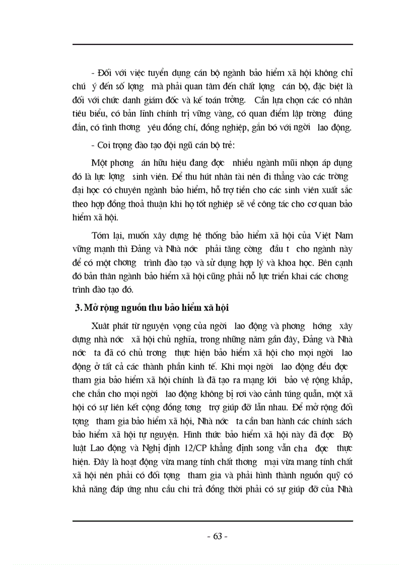 image for page Một số ý kiến đề xuất nhằm nâng cao hiệu quả quản lý công tác chi quỹ bảo hiểm xã hội ở cơ quan BHXH quận Đống đa