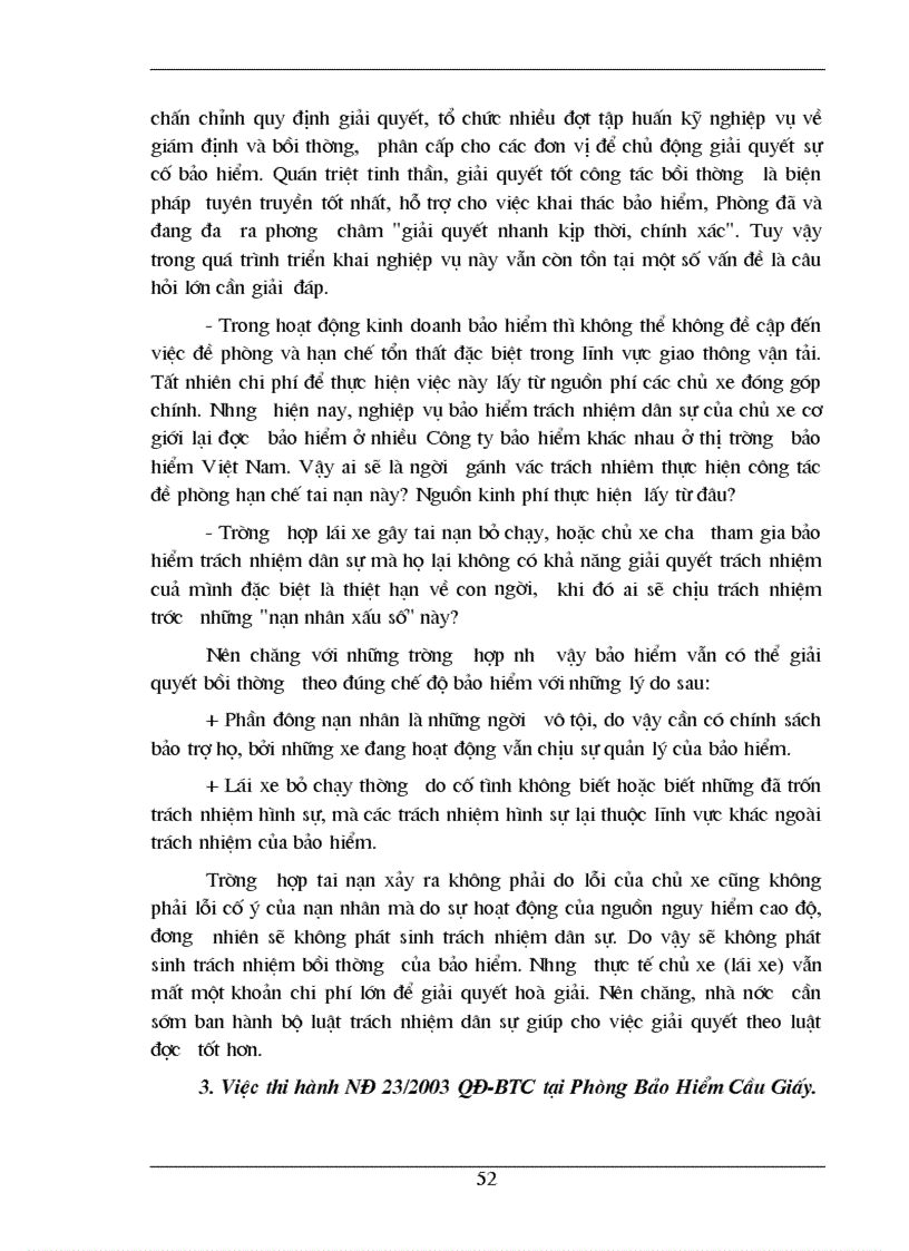 image for page Việc triển khai nghiệp vụ bảo hiểm trách nhiệm dân sự của chủ xe cơ giới đối với người thứ ba ở Bảo Việt Hà Nội Quận Cầu Giấy