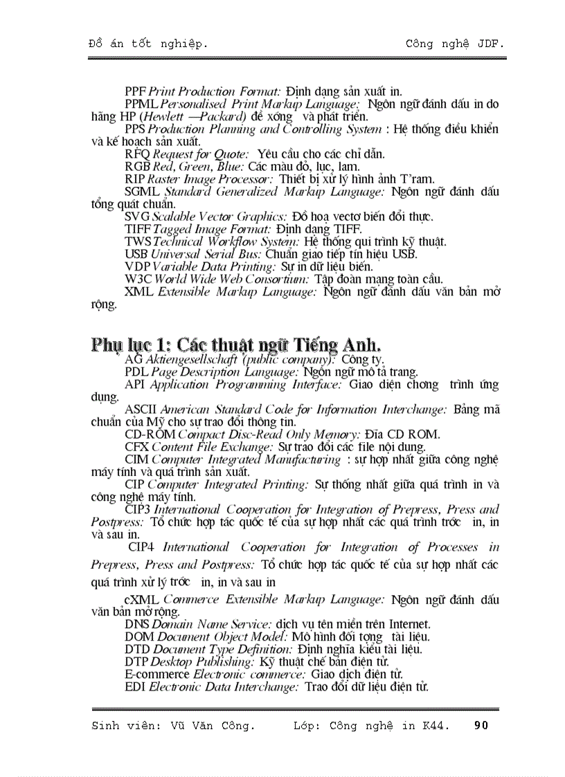 image for page Công nghệ JDF Job Definition Format