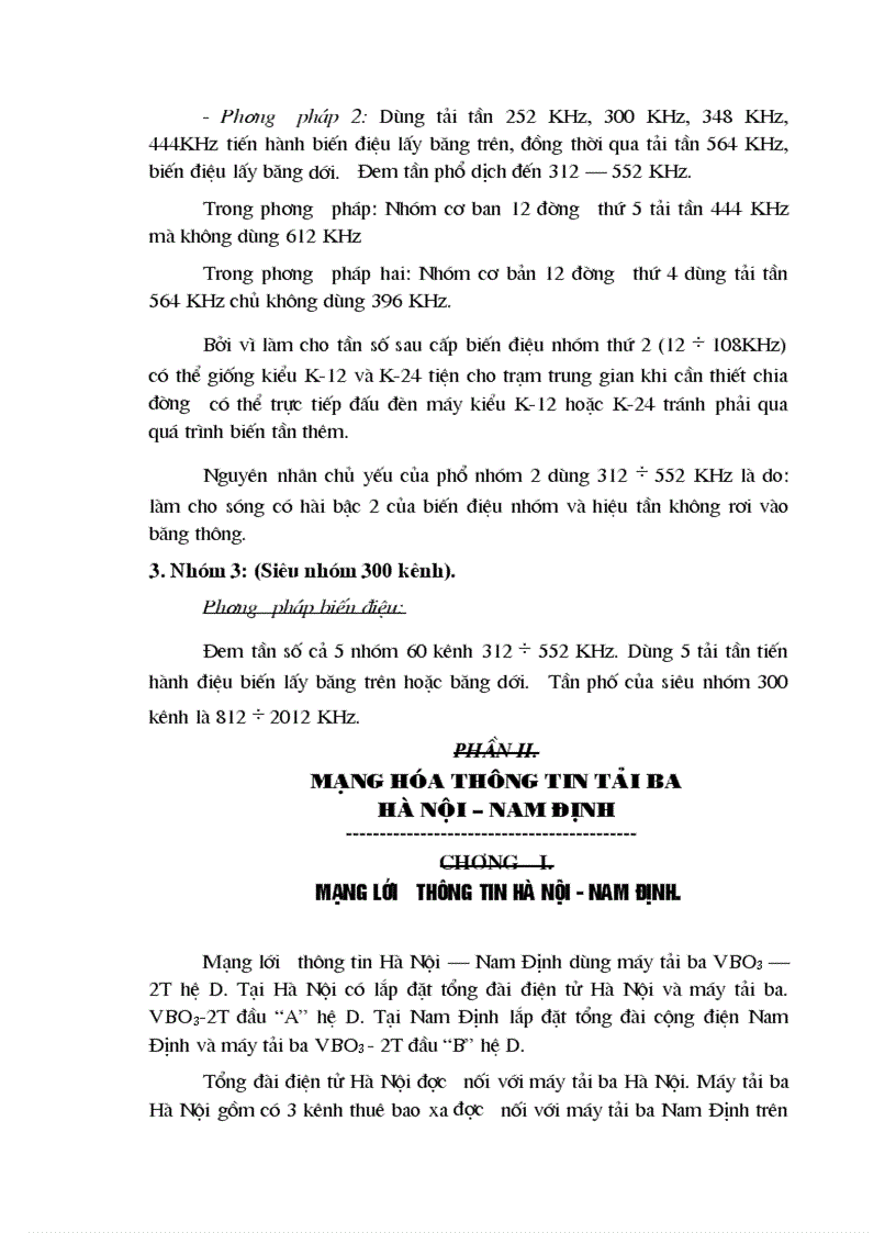 image for page Thực trạng sử dụng tải ba tại tuyến Hà Nội Nam Định Đánh giá và lựa chọn phương thức tối ưu
