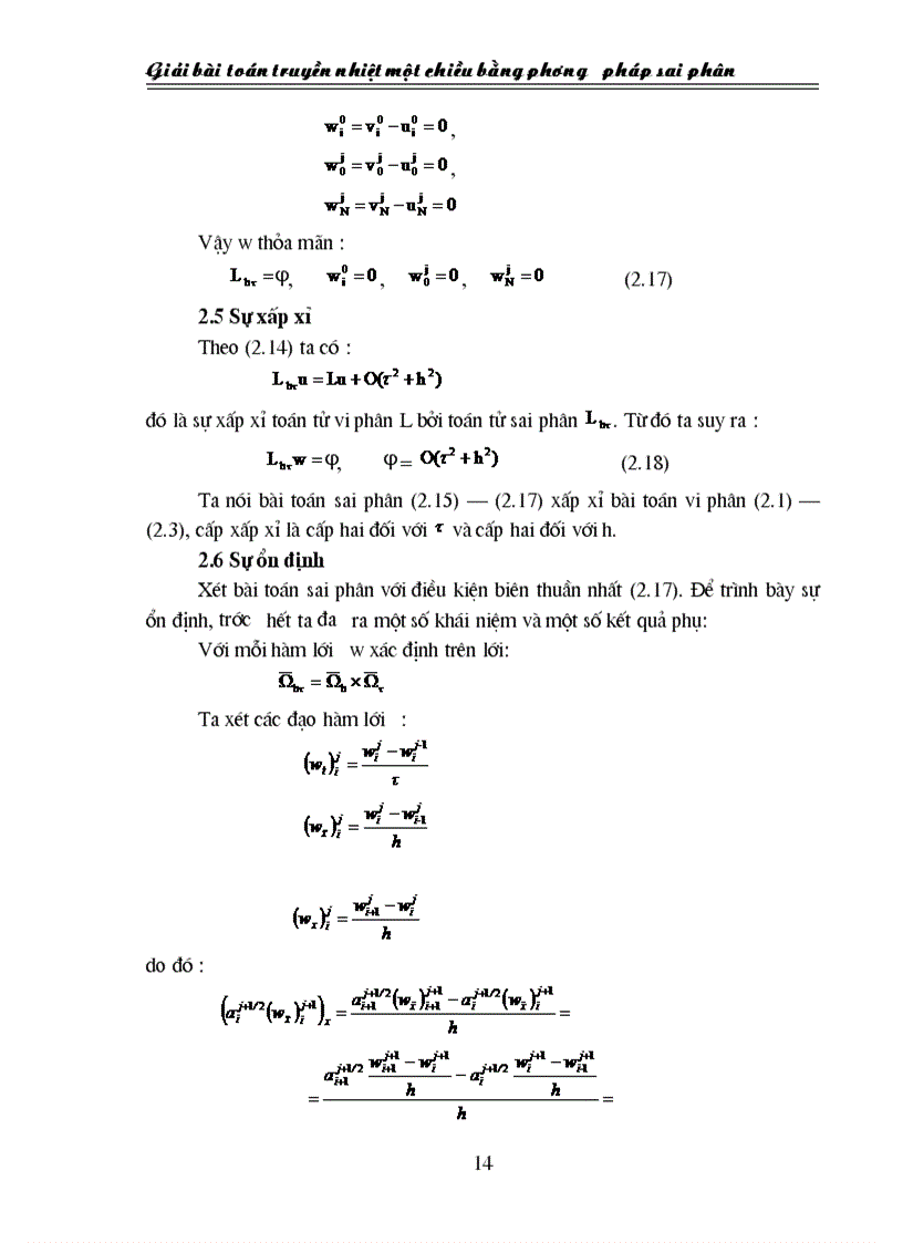image for page Phương pháp sai phân giải bài toán truyền nhiệt tuyến tính hệ số hàm với điều kiện biên loại ba