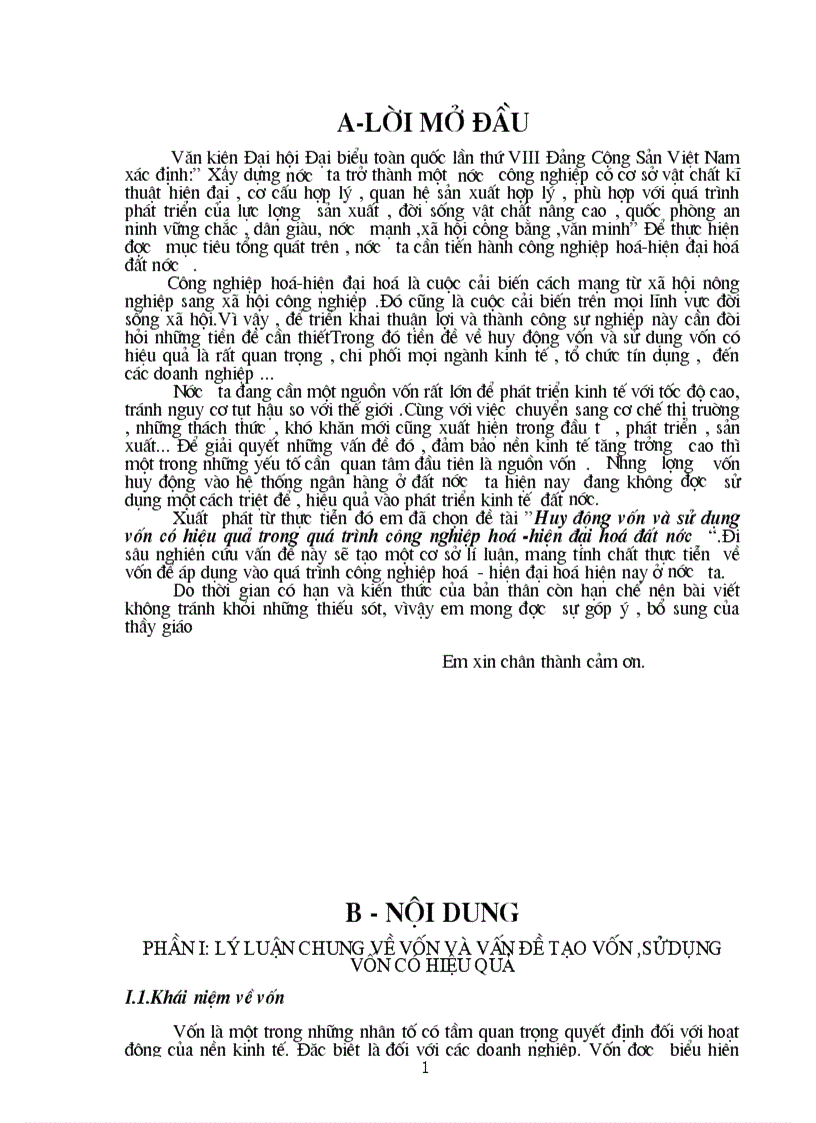 image for page Huy động vốn và sử dụng vốn có hiệu quả trong quá trình công nghiệp hoá hiện đại hoá đất nước