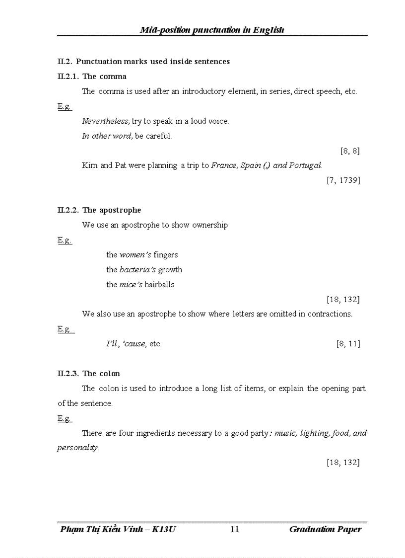image for page Astudy on mid position punctuation in English