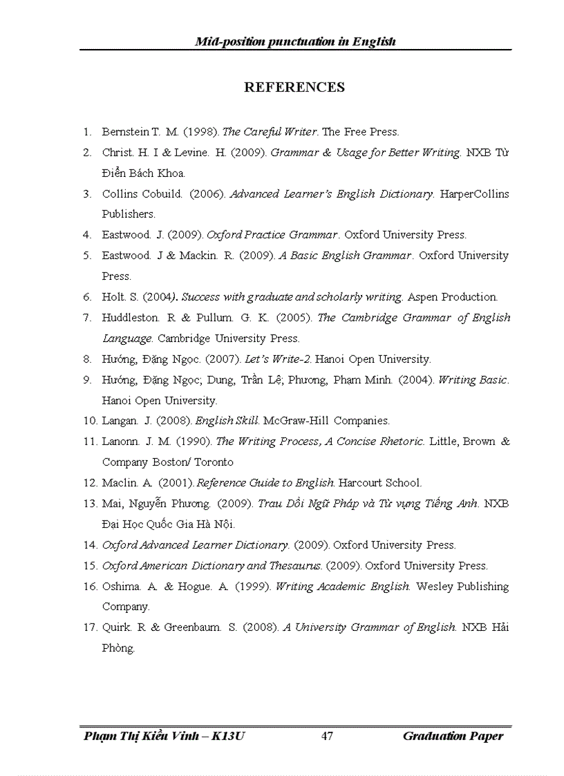 image for page Astudy on mid position punctuation in English