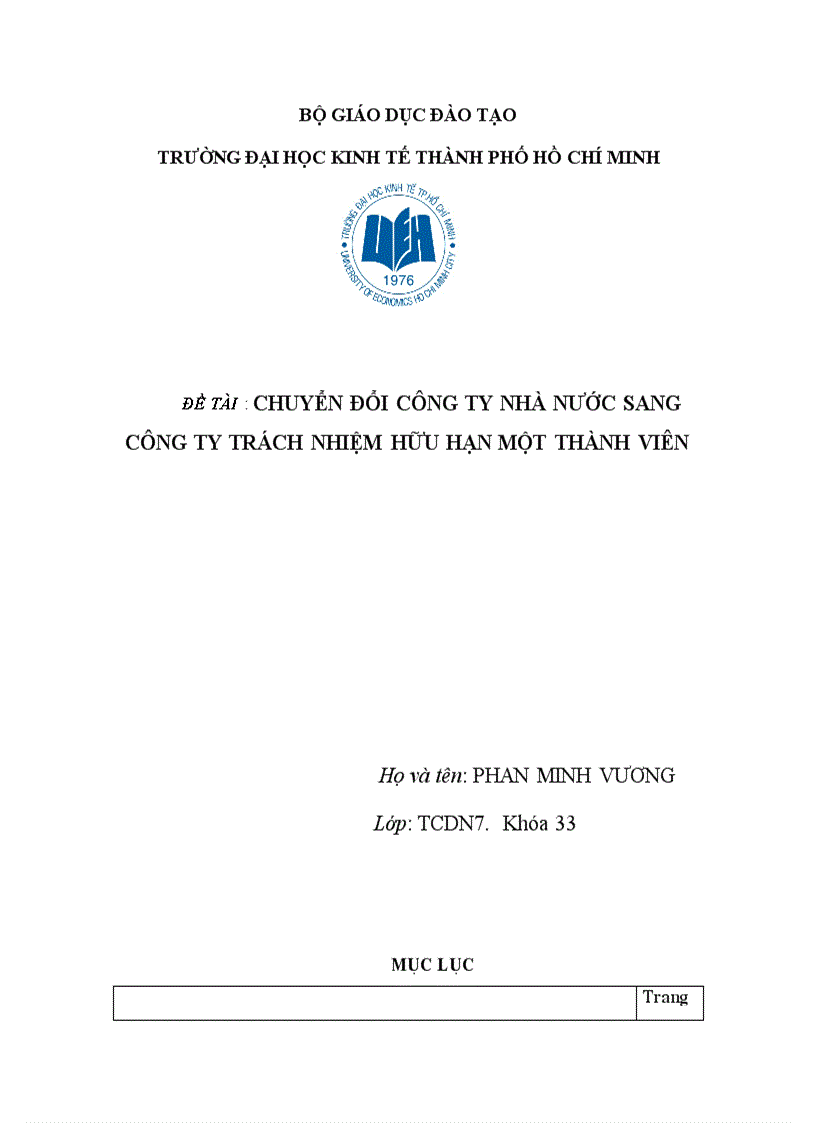image for page Chuyển đổi công ty nhà nước sang công ty trách nhiệm hữu hạn một thành viên